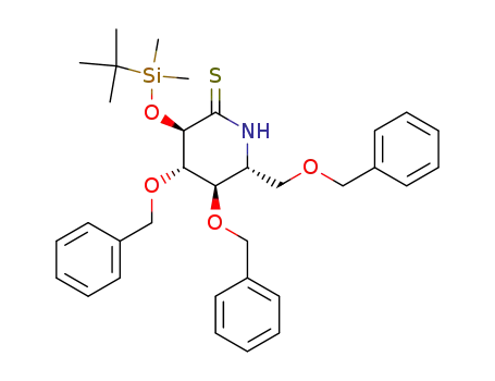 2-Piperidinethione,
3-[[(1,1-dimethylethyl)dimethylsilyl]oxy]-4,5-bis(phenylmethoxy)-6-[(phen
ylmethoxy)methyl]-, (3R,4S,5R,6R)-
