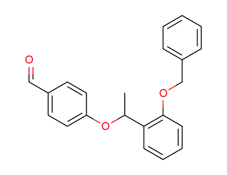 Benzaldehyde, 4-[1-[2-(phenylmethoxy)phenyl]ethoxy]-