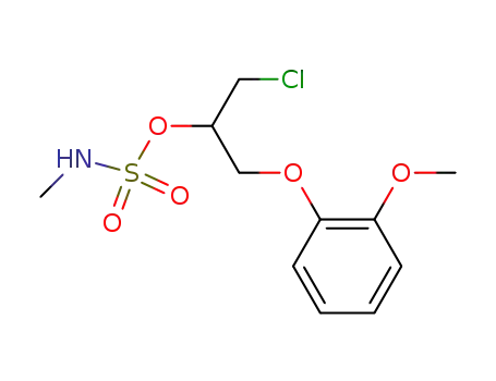 Molecular Structure of 136166-82-0 (Sulfamic acid, methyl-, 2-chloro-1-[(2-methoxyphenoxy)methyl]ethyl
ester)