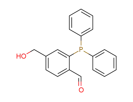 Molecular Structure of 849041-74-3 (Benzaldehyde, 2-(diphenylphosphino)-4-(hydroxymethyl)-)