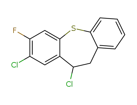 Molecular Structure of 60810-77-7 (7-fluoro-8,10-dichloro-10,11-dihydrodibenzo(b,f)thiepine)