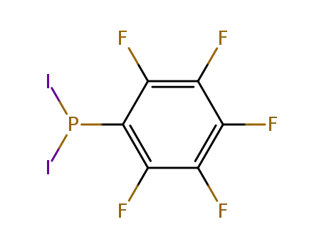 Molecular Structure of 13175-91-2 (Pentafluorphenyl-dijodphosphan)