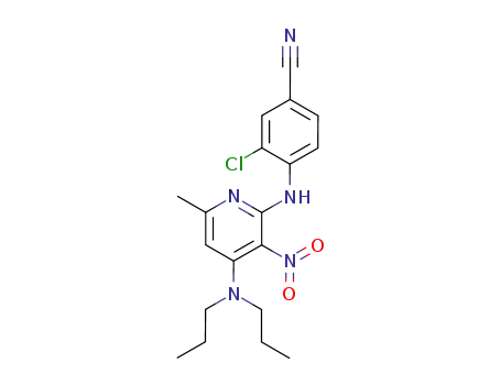 3-chloro-4-(4-dipropylamino-6-methyl-3-nitro-pyridin-2-ylamino)-benzonitrile