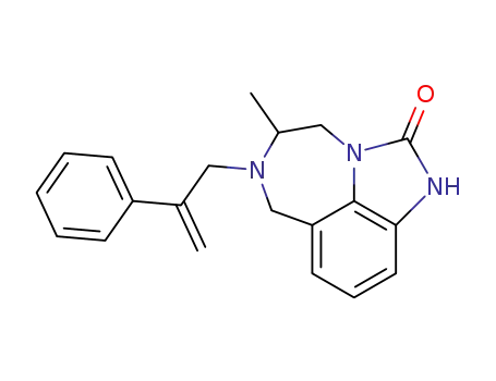 Molecular Structure of 131515-12-3 (5-methyl-6-(2-phenylprop-2-en-1-yl)-4,5,6,7-tetrahydroimidazo[4,5,1-jk][1,4]benzodiazepin-2(1H)-one)