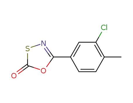 Molecular Structure of 23589-76-6 (1,3,4-Oxathiazol-2-one, 5-(3-chloro-4-methylphenyl)-)