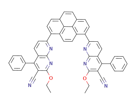 1,8-di[(6'-cyano-7'-ethoxy-5'-phenyl)-1,8-naphthyridin-2'-yl]pyrene