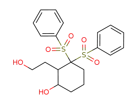 3,3-bis-benzenesulfonyl-2-(2-hydroxy-ethyl)-cyclohexanol