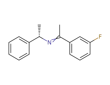 Molecular Structure of 444643-06-5 ([1-(3-Fluoro-phenyl)-eth-(E)-ylidene]-((S)-1-phenyl-ethyl)-amine)