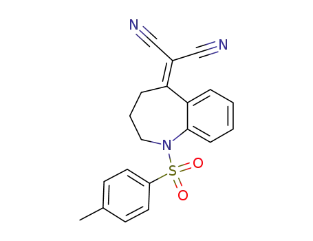 Molecular Structure of 876048-15-6 (2-[1-(4-methylphenylsulphonyl)-2,3,4,5-tetrahydro-1H-benzo[b]azepin-5-yliden] malononitrile)