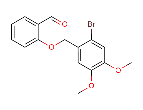 Molecular Structure of 1015221-50-7 (2-(2-bromo-4,5-dimethoxybenzyloxy)benzaldehyde)