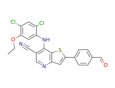 Thieno[3,2-b]pyridine-6-carbonitrile,  7-[(2,4-dichloro-5-ethoxyphenyl)amino]-2-(4-formylphenyl)-