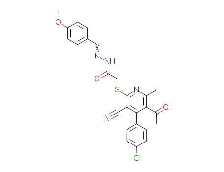 [5-Acetyl-4-(4-chloro-phenyl)-3-cyano-6-methyl-pyridin-2-ylsulfanyl]-acetic acid [1-(4-methoxy-phenyl)-meth-(E)-ylidene]-hydrazide