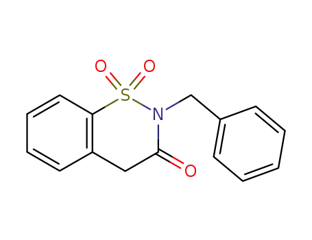 Molecular Structure of 31848-20-1 (2H-1,2-Benzothiazin-3(4H)-one, 2-benzyl-, 1,1-dioxide)