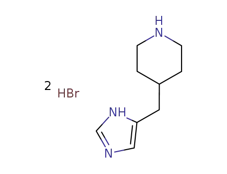 Molecular Structure of 164391-47-3 (4-(1H-IMIDAZOL-4-YLMETHYL)PIPERIDINE DIHYDROBROMIDE)