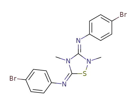 Molecular Structure of 61449-42-1 (2,4-dimethyl-3,5-bis(4-bromophenylimino)-1,2,4-thiadiazolidine)