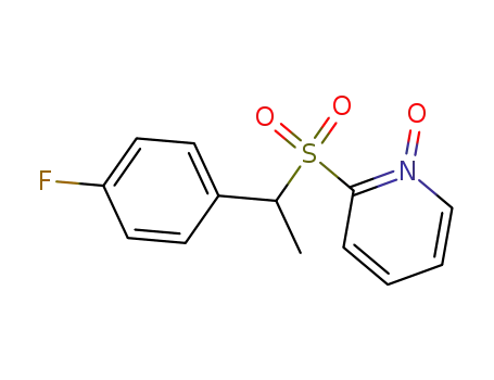Molecular Structure of 60264-06-4 (Pyridine, 2-[[1-(4-fluorophenyl)ethyl]sulfonyl]-, 1-oxide)