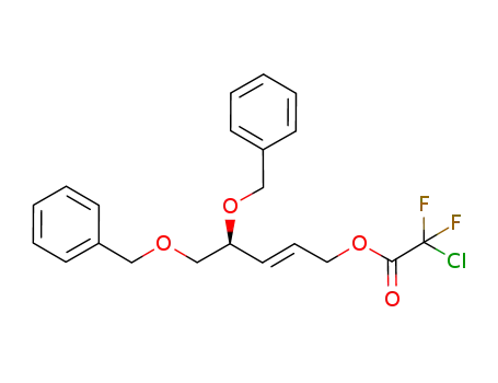 Molecular Structure of 1001273-08-0 ((S,E)-4,5-bis(benzyloxy)pent-2-enyl 2-chloro-2,2-difluoroacetate)