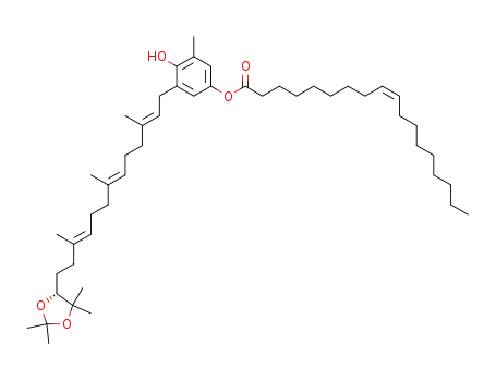 (Z)-Octadec-9-enoic acid 4-hydroxy-3-methyl-5-[(2E,6E,10E)-3,7,11-trimethyl-13-((R)-2,2,5,5-tetramethyl-[1,3]dioxolan-4-yl)-trideca-2,6,10-trienyl]-phenyl ester