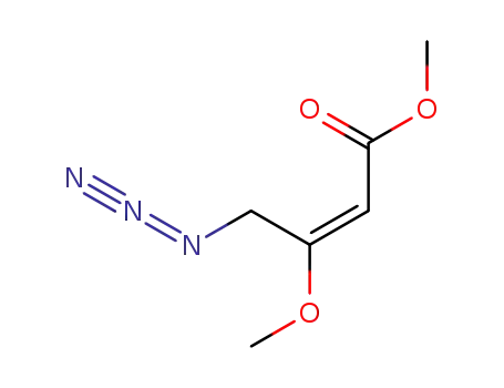 Molecular Structure of 459869-25-1 (2-Butenoic acid, 4-azido-3-methoxy-, methyl ester, (2E)-)