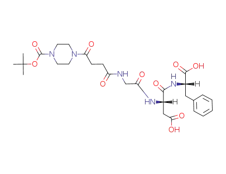 Molecular Structure of 801317-53-3 (L-Phenylalanine,
N-[4-[4-[(1,1-dimethylethoxy)carbonyl]-1-piperazinyl]-1,4-dioxobutyl]glyc
yl-L-a-aspartyl-)