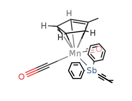 Molecular Structure of 32660-16-5 (Manganese, dicarbonyl((1,2,3,4,5-eta5)-1-methyl-2,4-cyclopentadien-1-yl)(triphenylstibine)-)