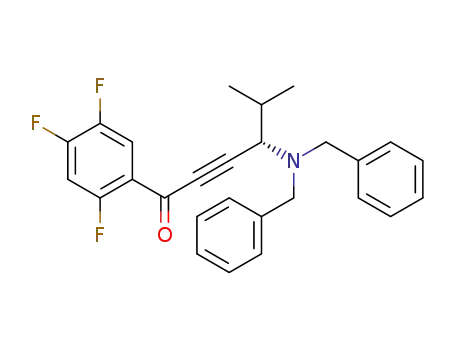 Molecular Structure of 780782-38-9 (2-Hexyn-1-one,
4-[bis(phenylmethyl)amino]-5-methyl-1-(2,4,5-trifluorophenyl)-, (4S)-)