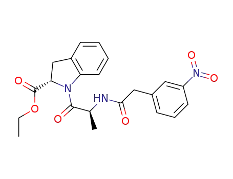 1-[N-(3-nitrophenylacetyl)-L-alaninyl]-indoline-(S)-2-carboxylate ethyl ester