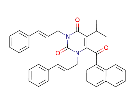 1,3-di[(2E)-3-phenylallyl]-5-isopropyl-6-(1-naphthoyl)-2,4-pyrimidinedione