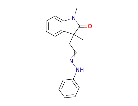 Molecular Structure of 633337-31-2 (1H-Indole-3-acetaldehyde, 2,3-dihydro-1,3-dimethyl-2-oxo-,
a-(phenylhydrazone))