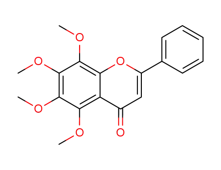Molecular Structure of 3162-43-4 (5,6,7,8-tetramethoxy-2-phenyl-4H-chromen-4-one)