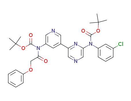 {6-[5-(<i>tert</i>-butoxycarbonyl-phenoxyacetyl-amino)-pyridin-3-yl]-pyrazin-2-yl}-(3-chloro-phenyl)-carbamic acid <i>tert</i>-butyl ester