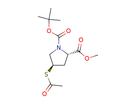 1,2-Pyrrolidinedicarboxylic acid, 4-(acetylthio)-, 1-(1,1-dimethylethyl)
2-methyl ester, (2S,4R)-