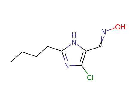 Molecular Structure of 634907-73-6 (2-butyl-4-chloro-1H-imidazolyl-5-methaldoxime)