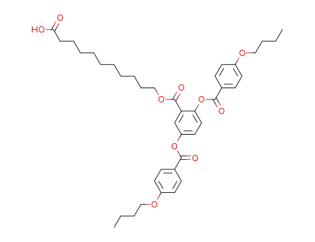 Benzoic acid, 2,5-bis[(4-butoxybenzoyl)oxy]-, 10-carboxydecyl ester