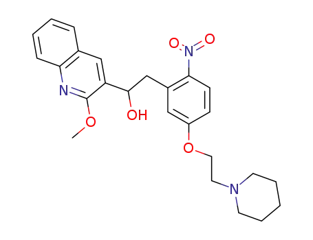 3-Quinolinemethanol,
2-methoxy-a-[[2-nitro-5-[2-(1-piperidinyl)ethoxy]phenyl]methyl]-