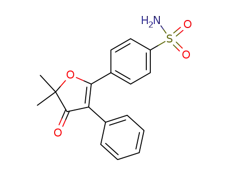 Molecular Structure of 301692-84-2 (4-(5,5-dimethyl-4-oxo-3-phenyl-4,5-dihydrofuran-2-yl)benzenesulfonamide)