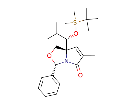 7a-[1-(<i>tert</i>-butyl-dimethyl-silanyloxy)-2-methyl-propyl]-6-methyl-3-phenyl-1,7a-dihydro-pyrrolo[1,2-<i>c</i>]oxazol-5-one