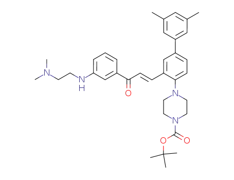 1-Piperazinecarboxylic acid,
4-[3-[(1E)-3-[3-[[2-(dimethylamino)ethyl]amino]phenyl]-3-oxo-1-propenyl
]-3',5'-dimethyl[1,1'-biphenyl]-4-yl]-, 1,1-dimethylethyl ester