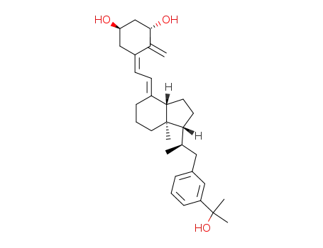 Molecular Structure of 133910-11-9 (22-(3-(dimethylhydroxymethyl)phenyl)-23,24,25,26,27-pentanor-1-hydroxyvitamin D3)