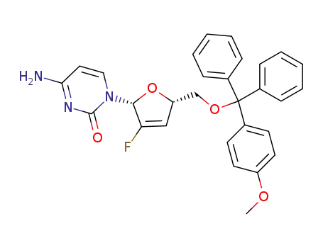 1-<5-O-(monomethoxytrityl)-2,3-dideoxy-2-fluoro-β-D-glycero-pent-2-enofuranosyl>cytosine