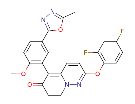2-(2,4-Difluorophenoxy)-5-(2-methoxy-5-(5-methyl-1,3,4-oxadiazol-2-yl)phenyl)-6H-pyrido[1,2-b]pyridazin-6-one