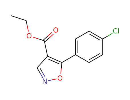 Molecular Structure of 76344-83-7 (5-(4-CHLORO-PHENYL)-ISOXAZOLE-4-CARBOXYLIC ACID ETHYL ESTER)