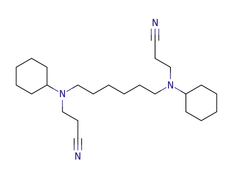 Molecular Structure of 850481-12-8 (Propanenitrile, 3,3'-[1,6-hexanediylbis(cyclohexylimino)]bis-)