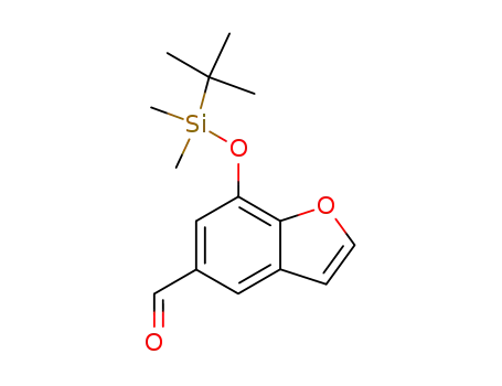 Molecular Structure of 831222-98-1 (5-Benzofurancarboxaldehyde, 7-[[(1,1-dimethylethyl)dimethylsilyl]oxy]-)