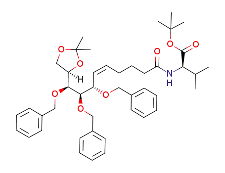 (R)-3-Methyl-2-[(Z)-(7S,8R,9S)-7,8,9-tris-benzyloxy-9-((R)-2,2-dimethyl-[1,3]dioxolan-4-yl)-non-5-enoylamino]-butyric acid tert-butyl ester
