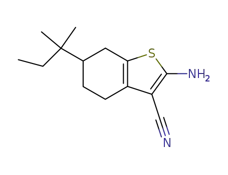 2-Amino-6-(1,1-dimethylpropyl)-4,5,6,7-tetrahydro-1-benzothiophene-3-carbonitrile