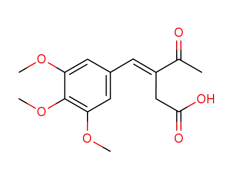 Molecular Structure of 847144-87-0 (Pentanoic acid, 4-oxo-3-[(3,4,5-trimethoxyphenyl)methylene]-, (3E)-)