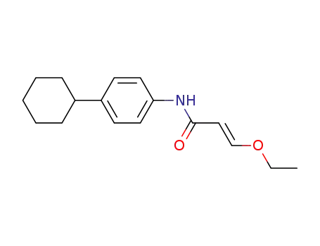 Molecular Structure of 1025975-45-4 (<i>N</i>-(4-cyclohexyl-phenyl)-3-ethoxy-acrylamide)