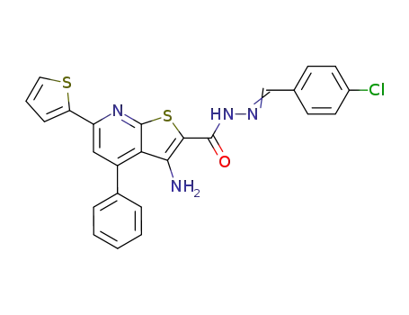 3-Amino-4-phenyl-6-thiophen-2-yl-thieno[2,3-b]pyridine-2-carboxylic acid [1-(4-chloro-phenyl)-meth-(E)-ylidene]-hydrazide
