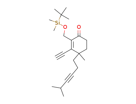 2-(tert-butyldimethylsiloxymethyl)-3-ethynyl-4-methyl-4-(5-methylhex-3-ynyl)cyclohex-2-enone